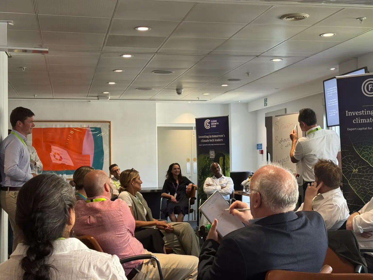 Sixty leaders in a Clean Growth Fund forum theatre session